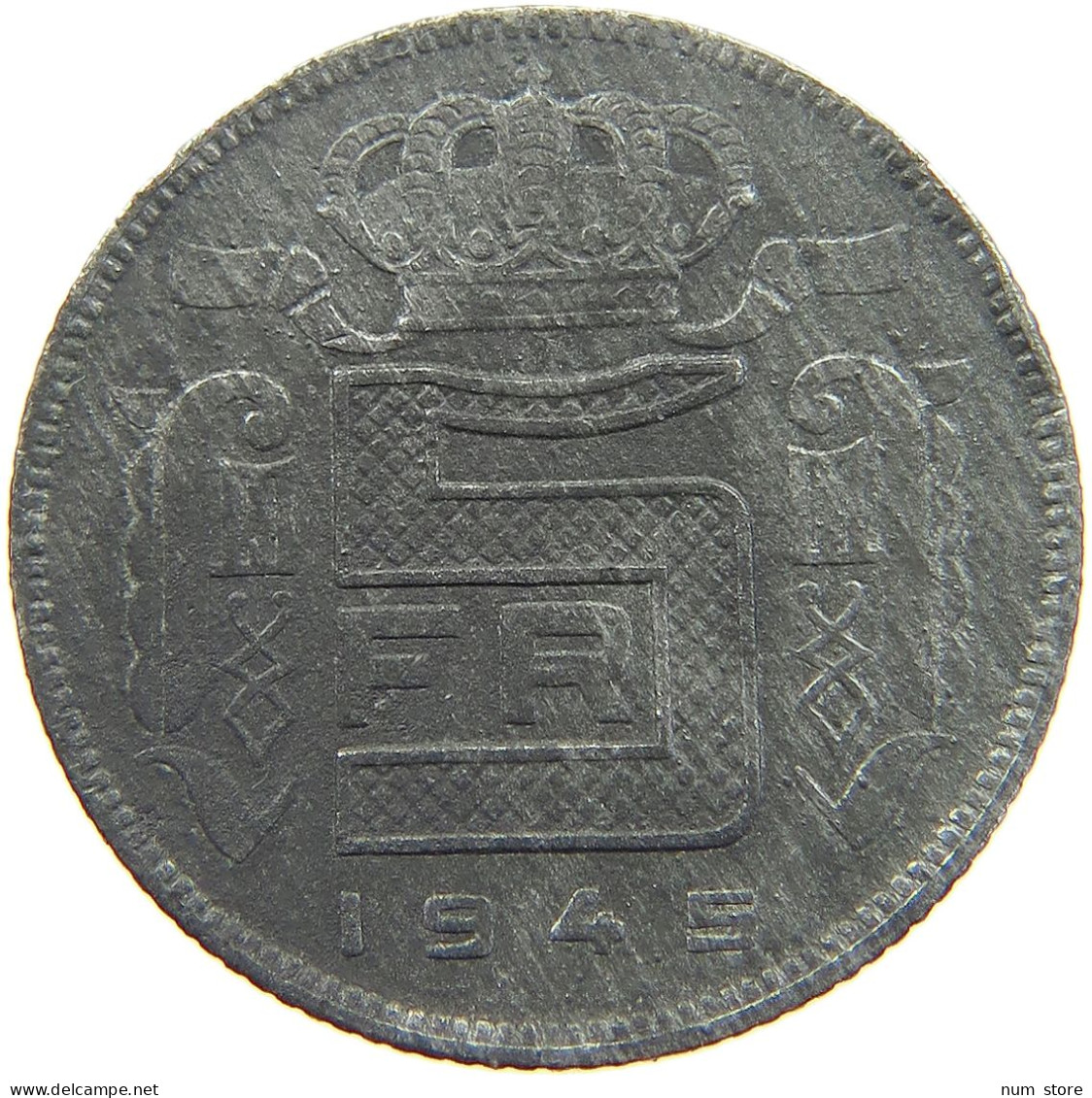 BELGIUM 5 FRANCS 1945 #c075 0777 - 5 Francs