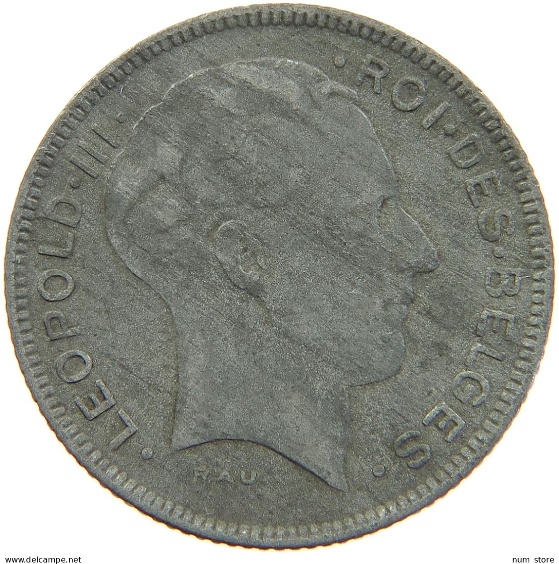 BELGIUM 5 FRANCS 1943 #s010 0309 - 5 Francs