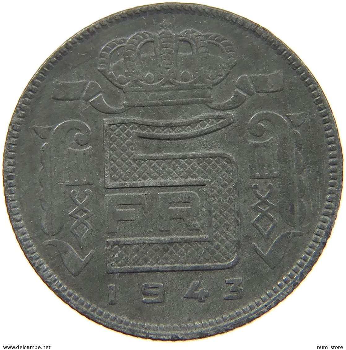 BELGIUM 5 FRANCS 1943 #c075 0775 - 5 Francs