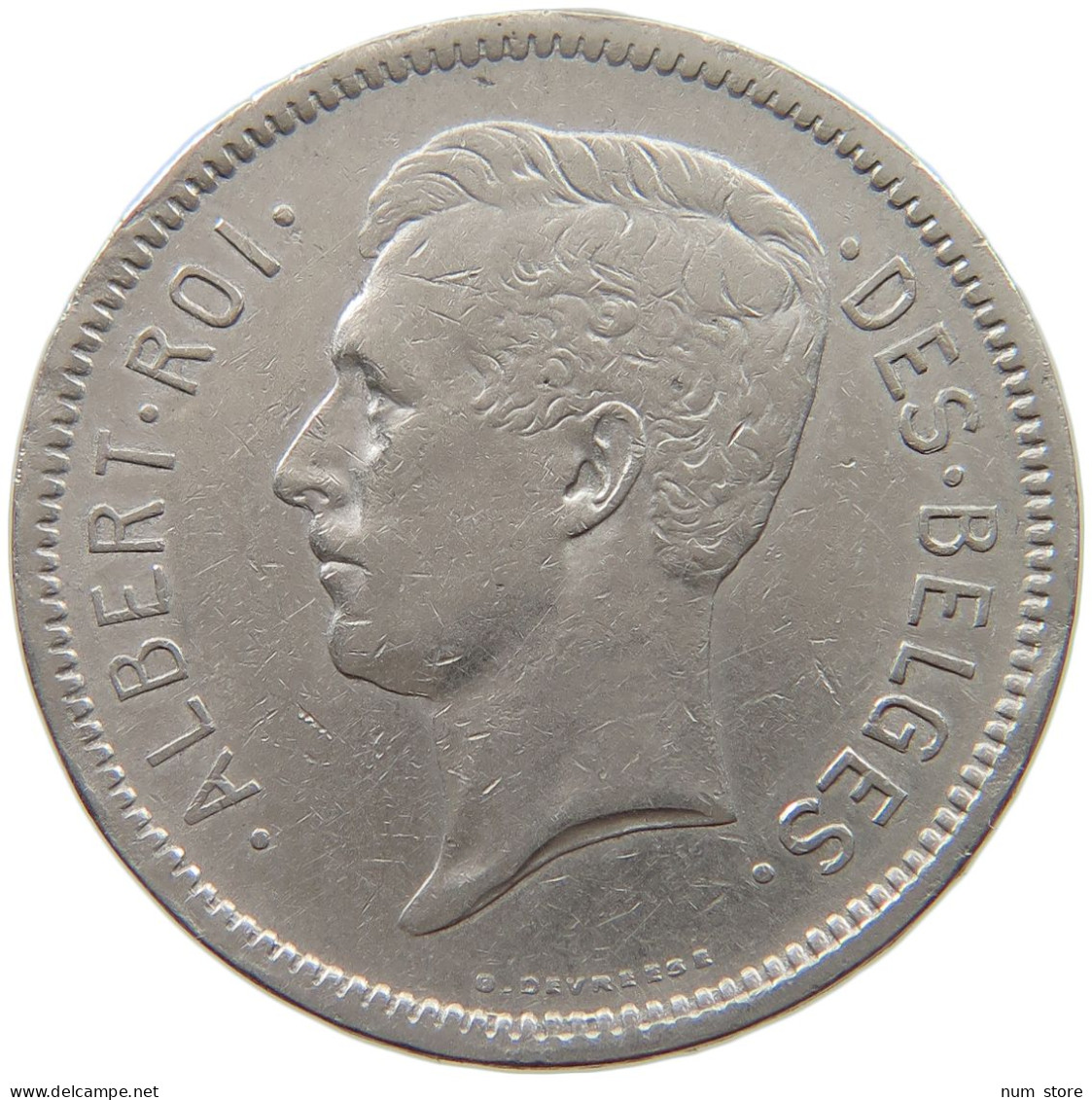 BELGIUM 5 FRANCS 1933 #s039 0099 - 5 Francs & 1 Belga