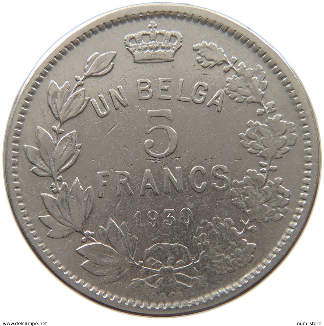 BELGIUM 5 FRANCS 1930 #c019 0695 - 5 Francs & 1 Belga