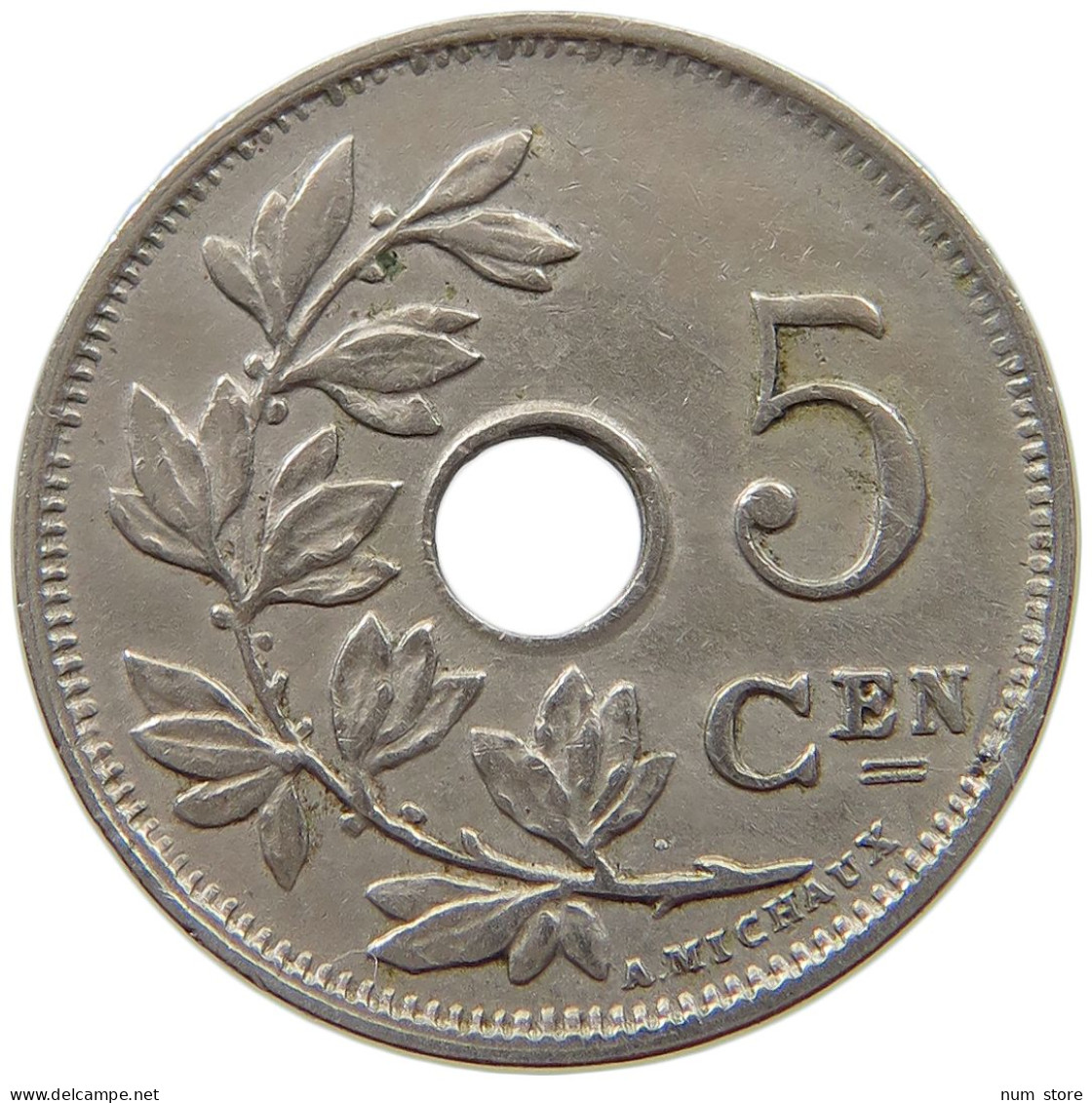 BELGIUM 5 CENTIMES 1924 #a017 0567 - 5 Cents