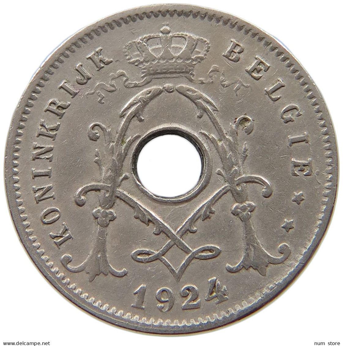BELGIUM 5 CENTIMES 1924 #a017 0567 - 5 Cents
