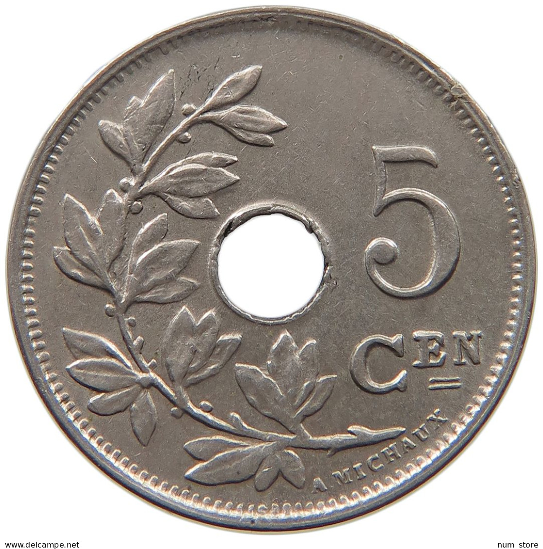 BELGIUM 5 CENTIMES 1922 TOP #c011 0647 - 5 Cent