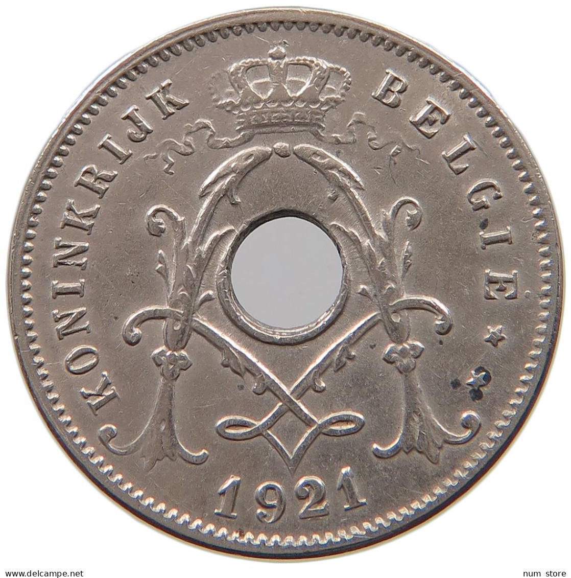 BELGIUM 5 CENTIMES 1921 #a046 0645 - 5 Cent