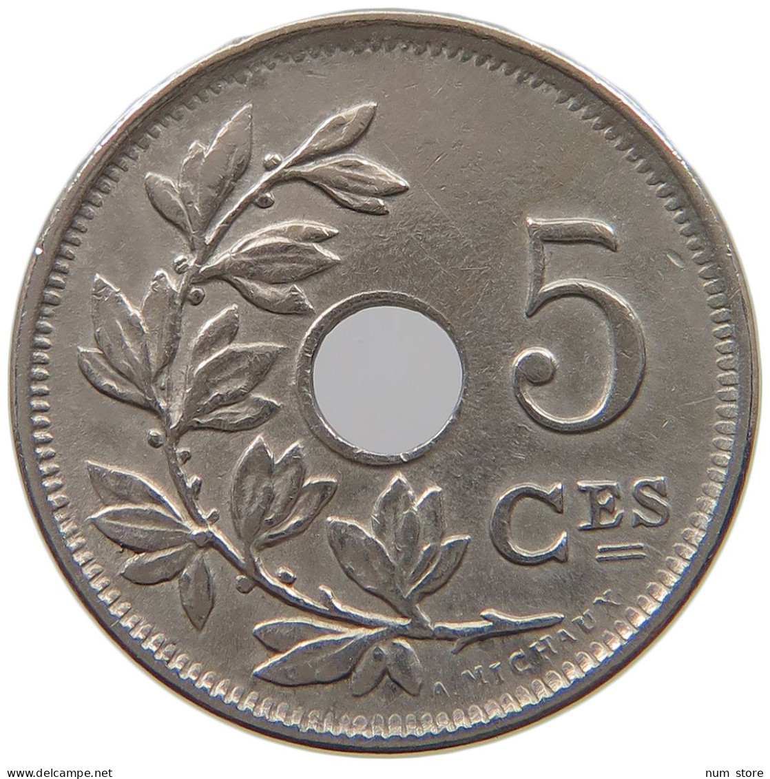 BELGIUM 5 CENTIMES 1922 #a073 0177 - 5 Cents