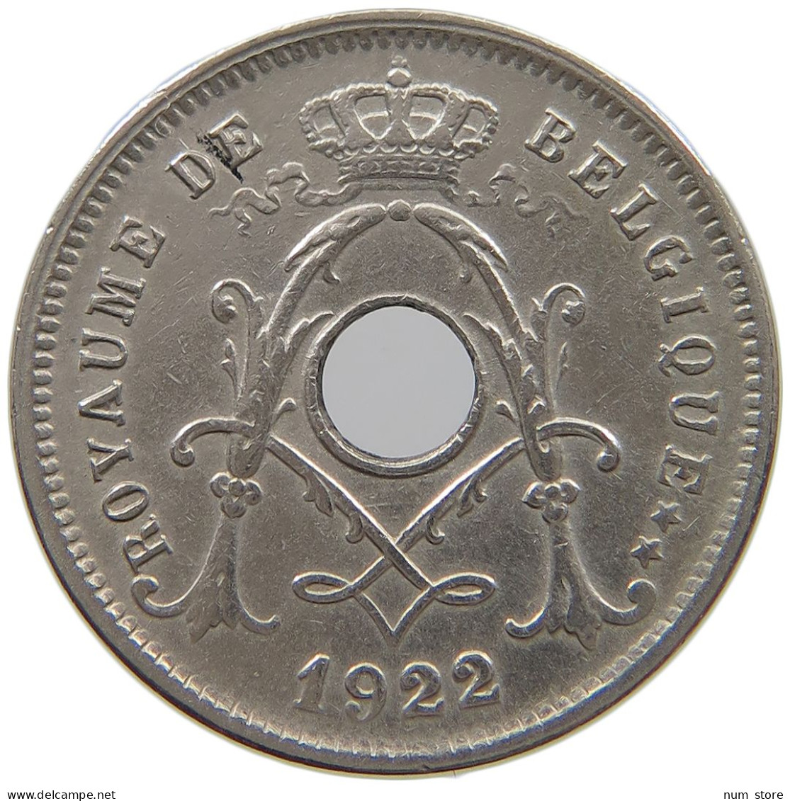 BELGIUM 5 CENTIMES 1922 #a073 0177 - 5 Cent