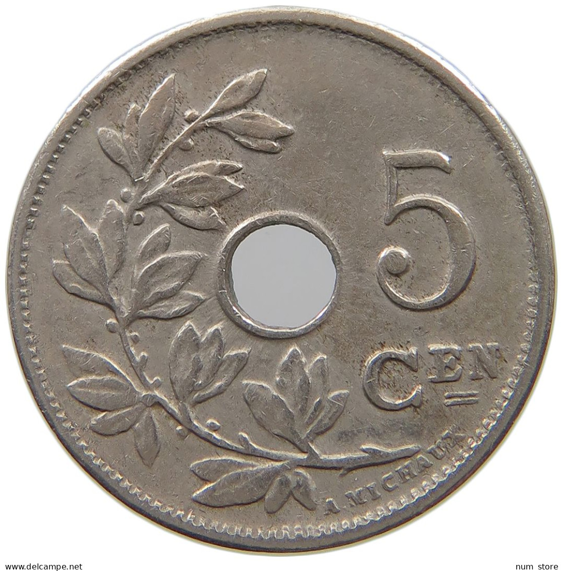 BELGIUM 5 CENTIMES 1920 #a073 0183 - 5 Centimes