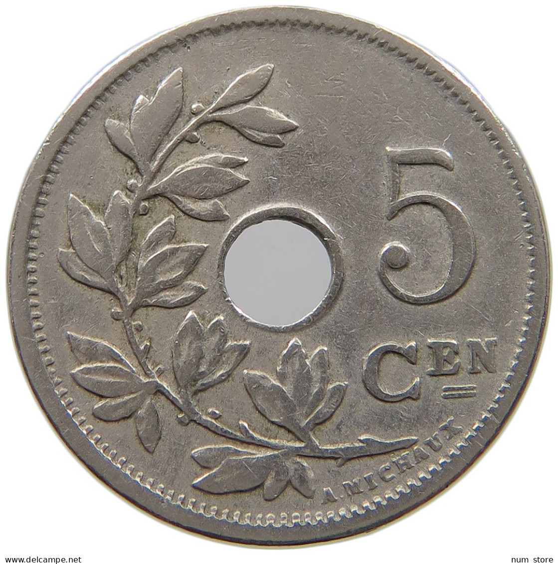 BELGIUM 5 CENTIMES 1920 #a073 0173 - 5 Centimes