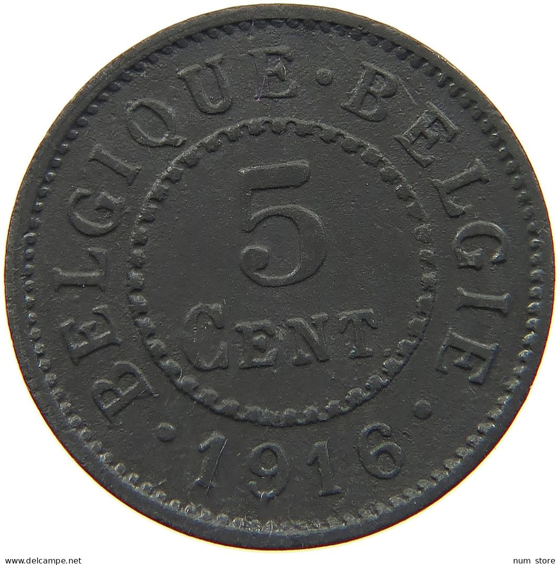 BELGIUM 5 CENTIMES 1916 TOP #c084 0627 - 5 Cents