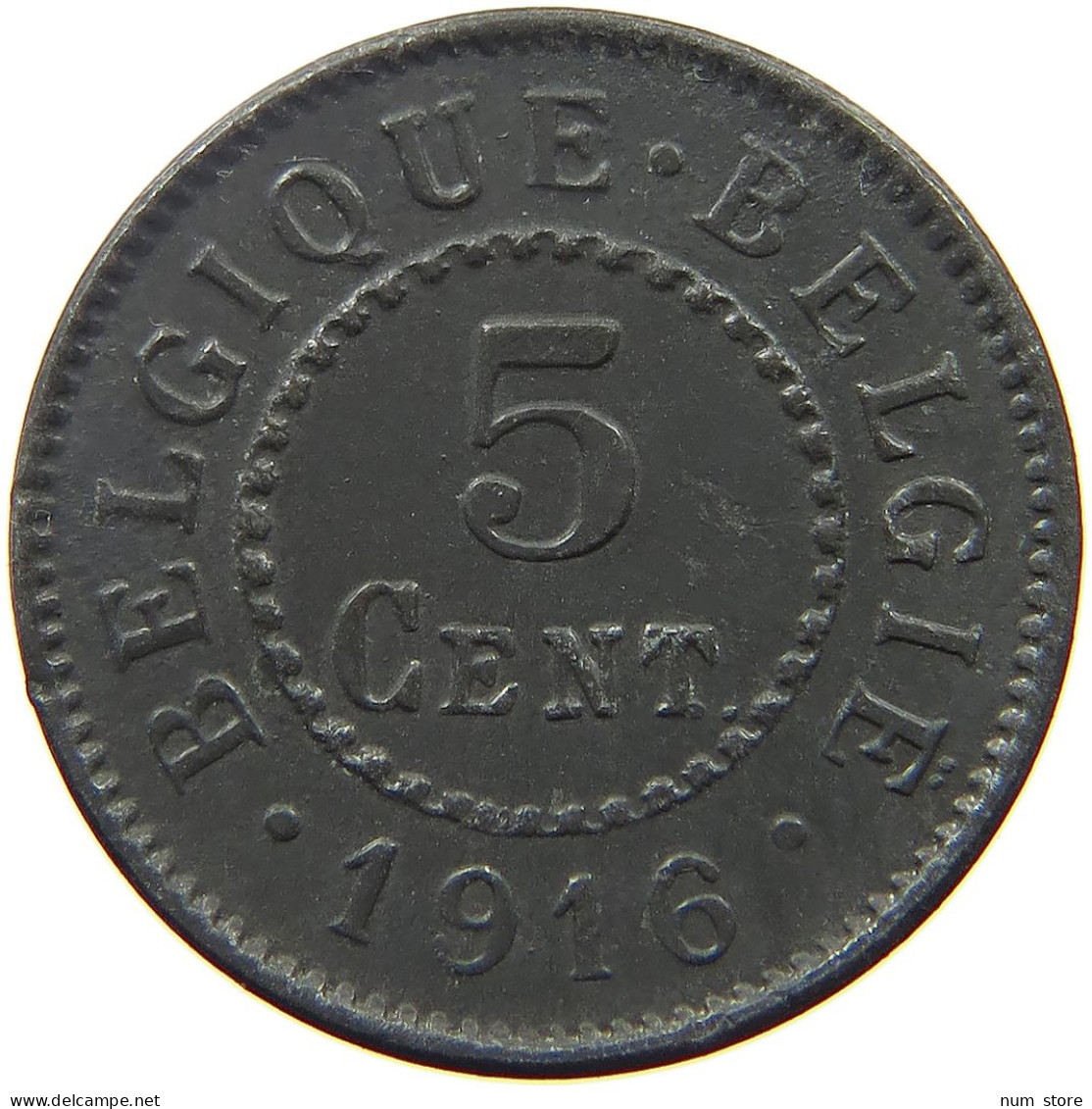 BELGIUM 5 CENTIMES 1916 TOP #a092 0247 - 5 Centimes