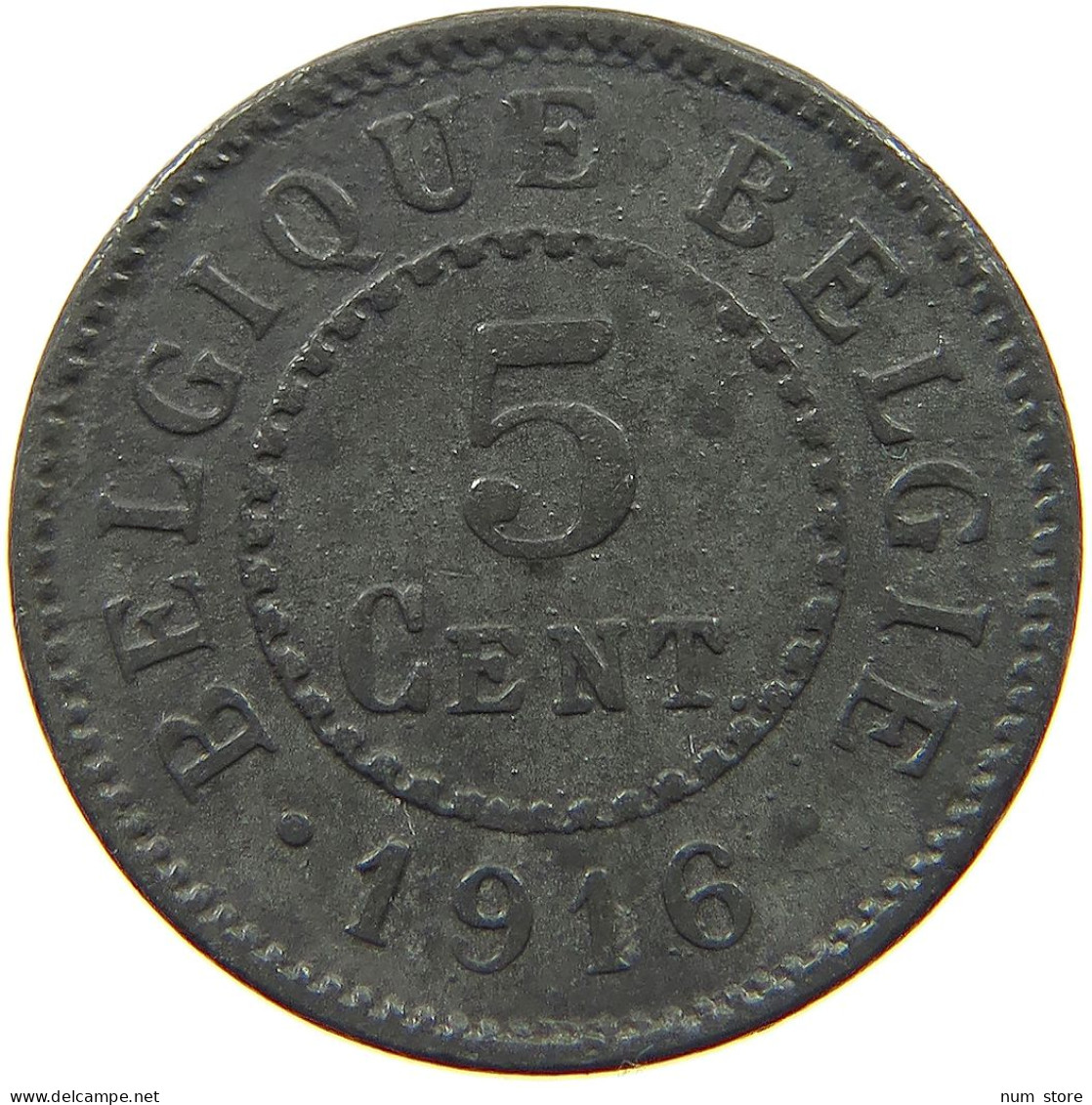 BELGIUM 5 CENTIMES 1916 #a057 0105 - 5 Centimes