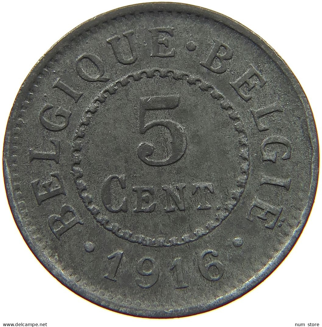 BELGIUM 5 CENTIMES 1916 #a057 0101 - 5 Cents