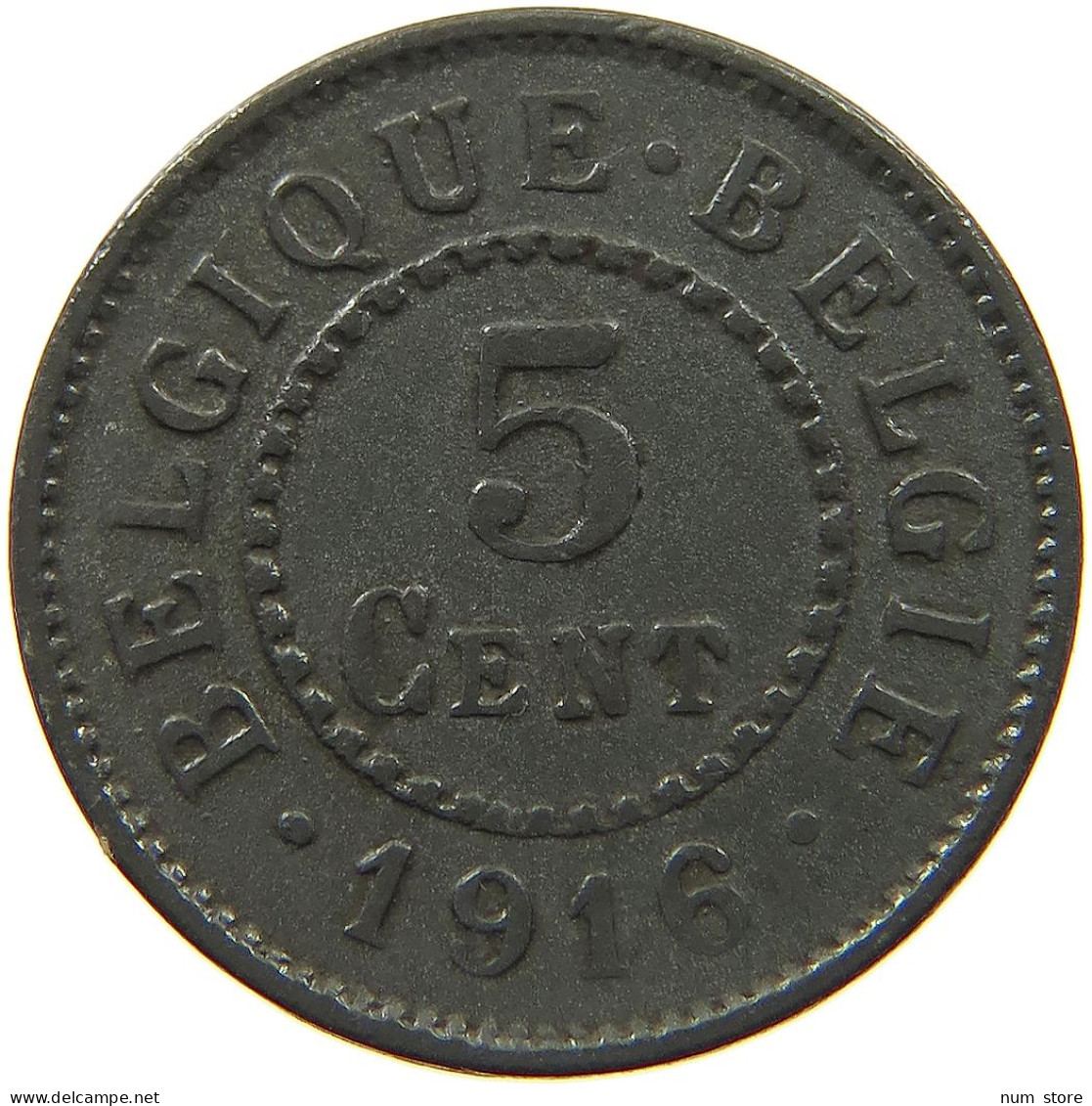 BELGIUM 5 CENTIMES 1916 #a057 0093 - 5 Centimes