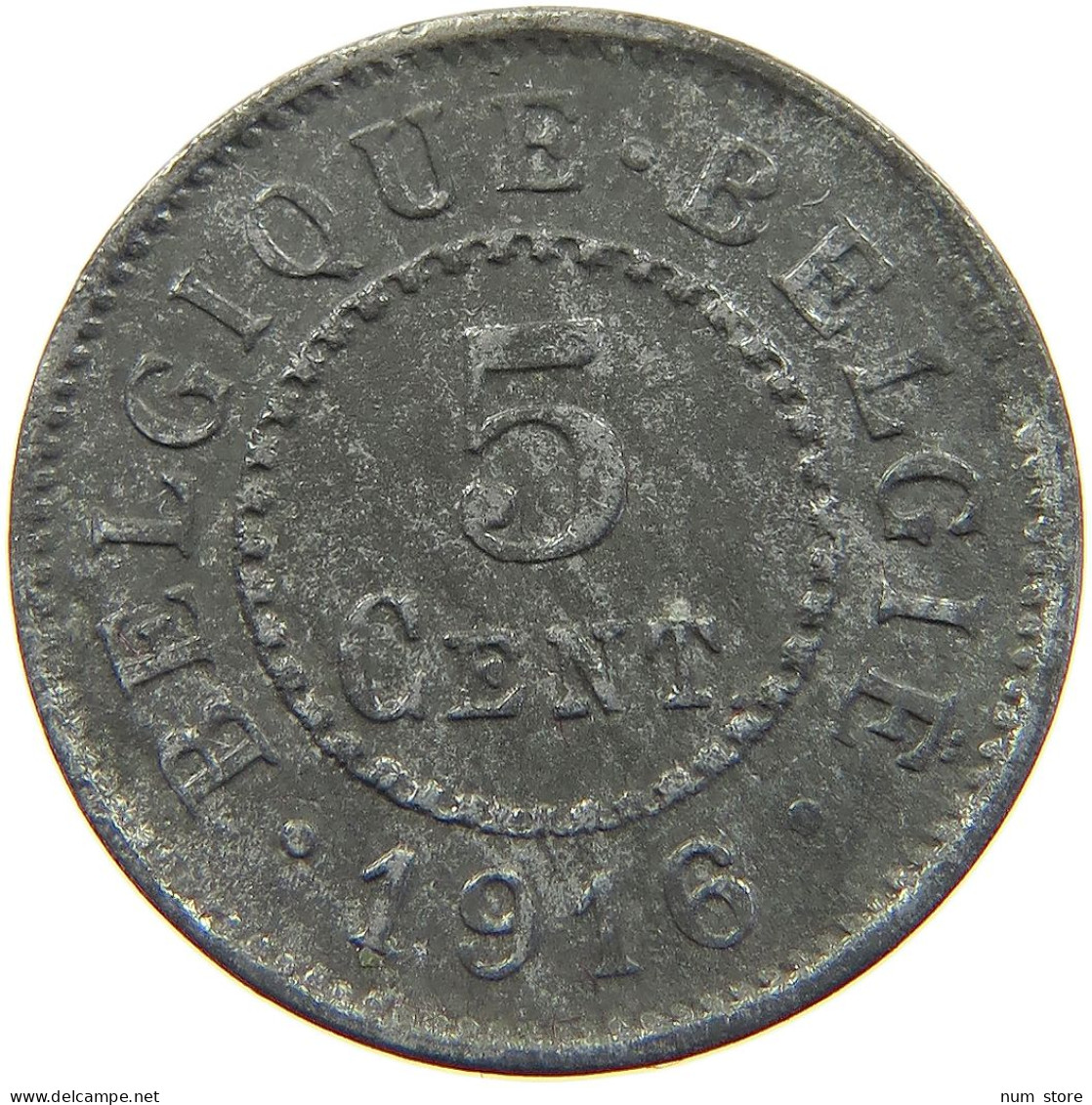 BELGIUM 5 CENTIMES 1916 #a057 0091 - 5 Centimes