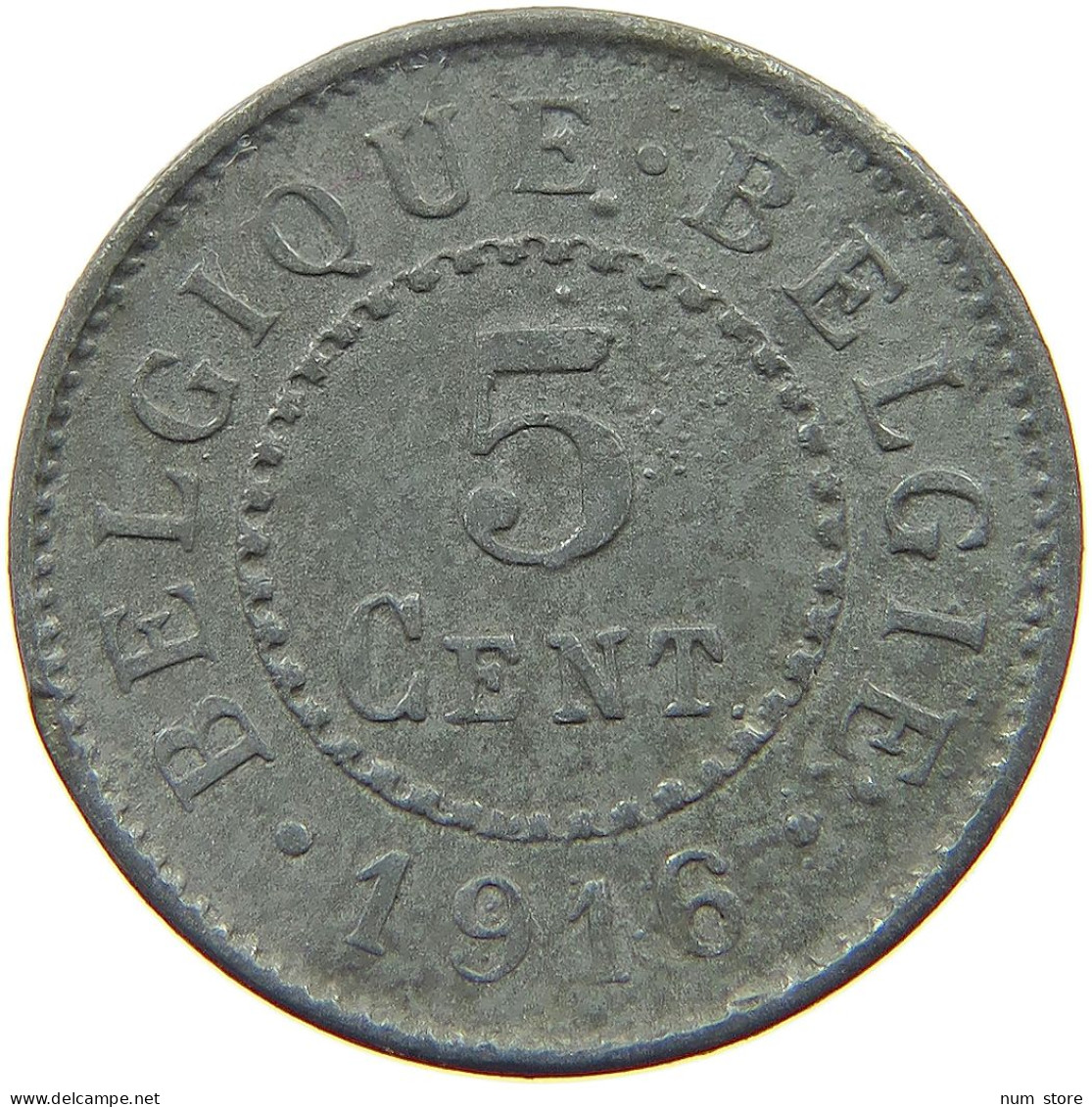 BELGIUM 5 CENTIMES 1916 #a057 0081 - 5 Centimes