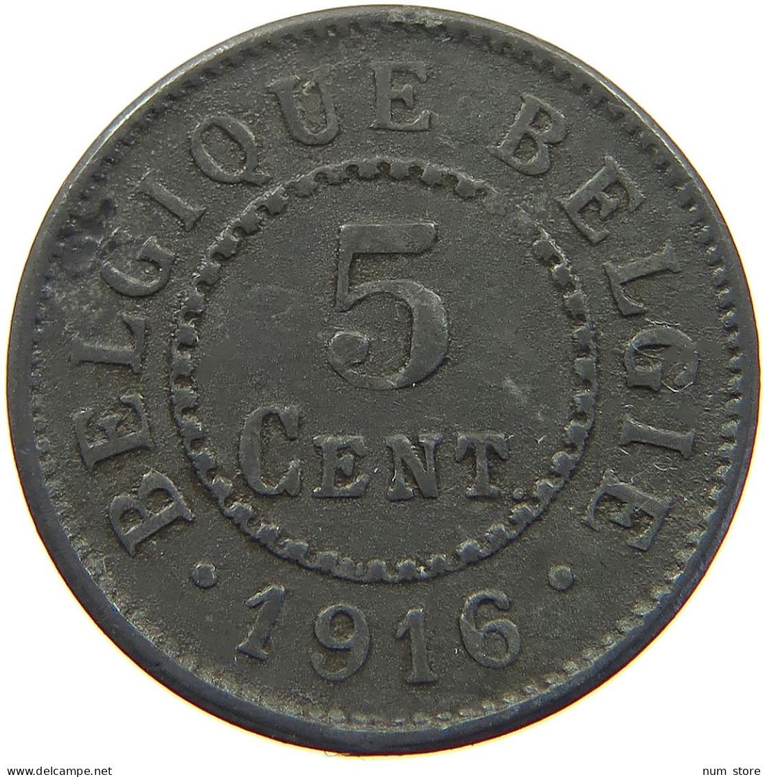 BELGIUM 5 CENTIMES 1916 #a006 0735 - 5 Centimes