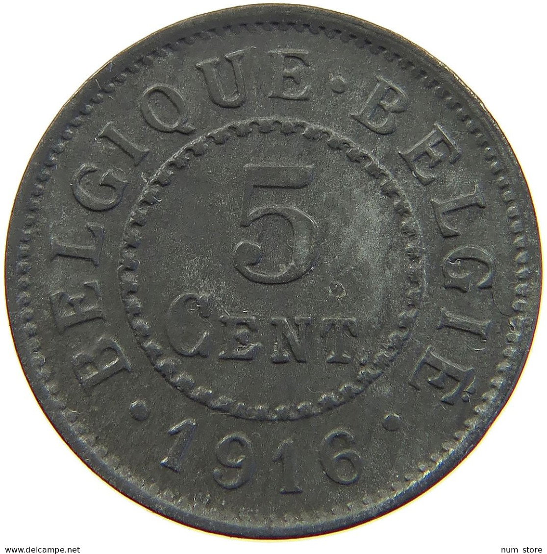 BELGIUM 5 CENTIMES 1916 #a006 0727 - 5 Cents