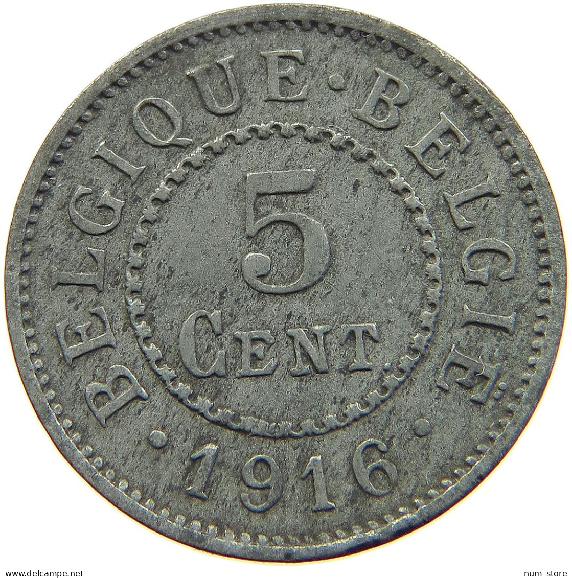 BELGIUM 5 CENTIMES 1916 #a006 0729 - 5 Cent