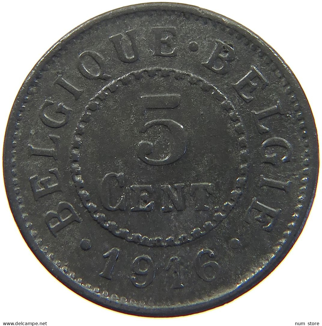 BELGIUM 5 CENTIMES 1916 #c017 0099 - 5 Cents