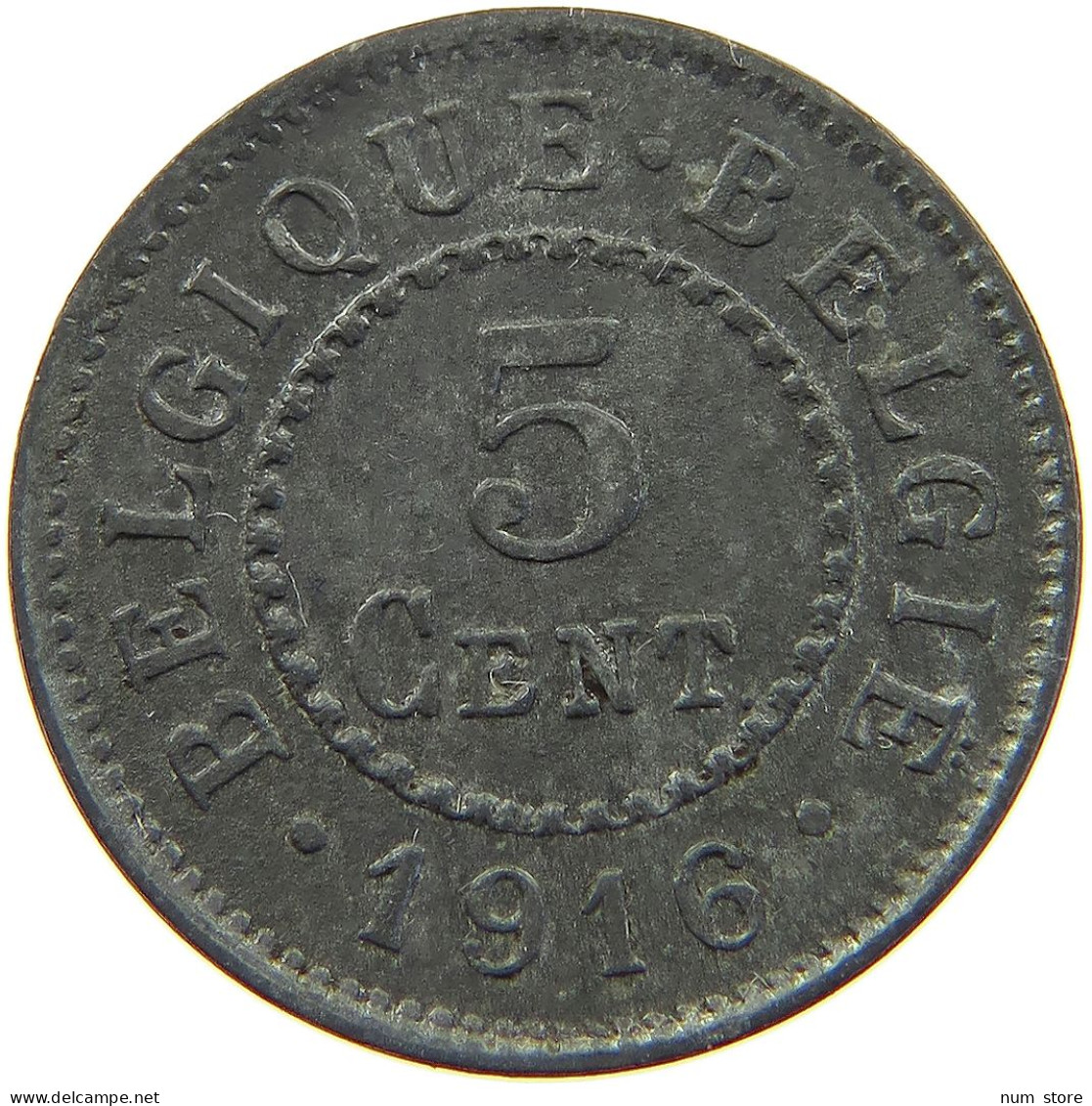 BELGIUM 5 CENTIMES 1916 #a006 0519 - 5 Centimes