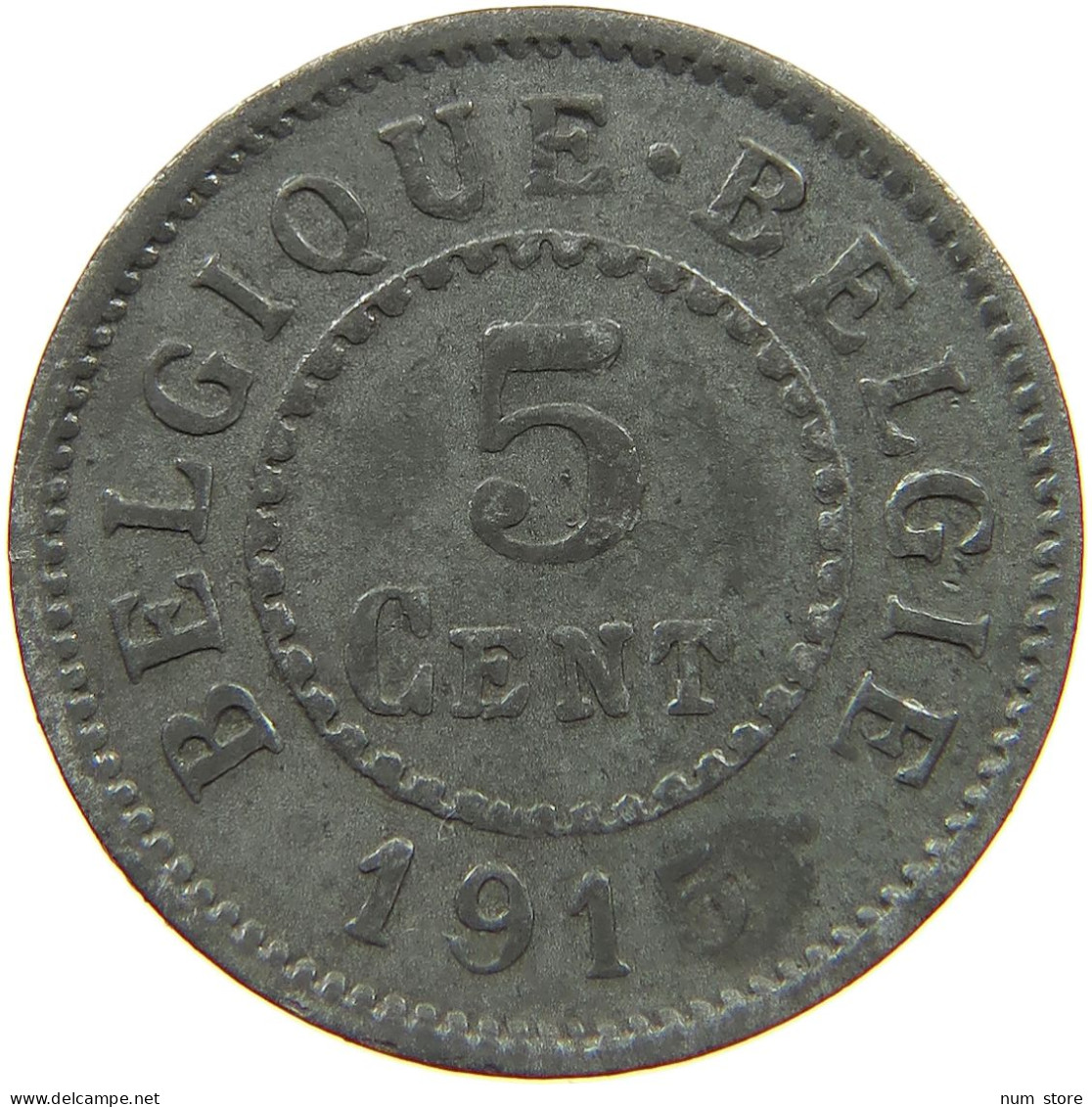 BELGIUM 5 CENTIMES 1915 #s042 0381 - 5 Cents