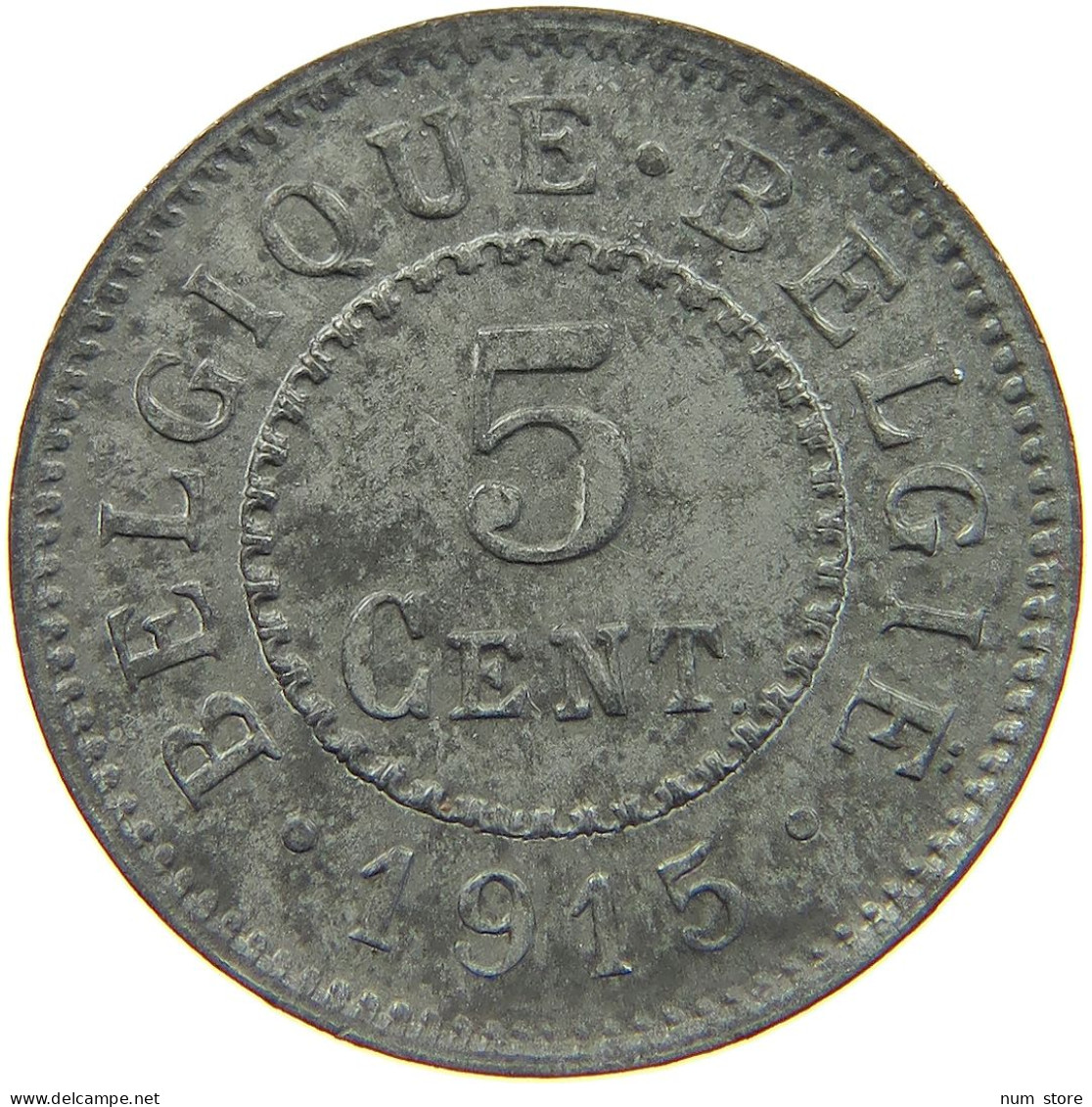 BELGIUM 5 CENTIMES 1915 #c014 0493 - 5 Cents