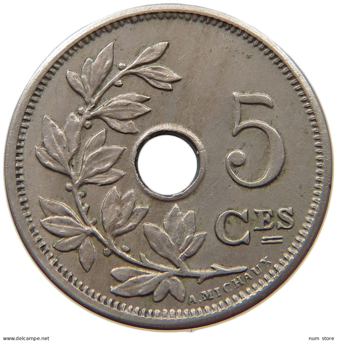 BELGIUM 5 CENTIMES 1904 #c053 0283 - 5 Cents