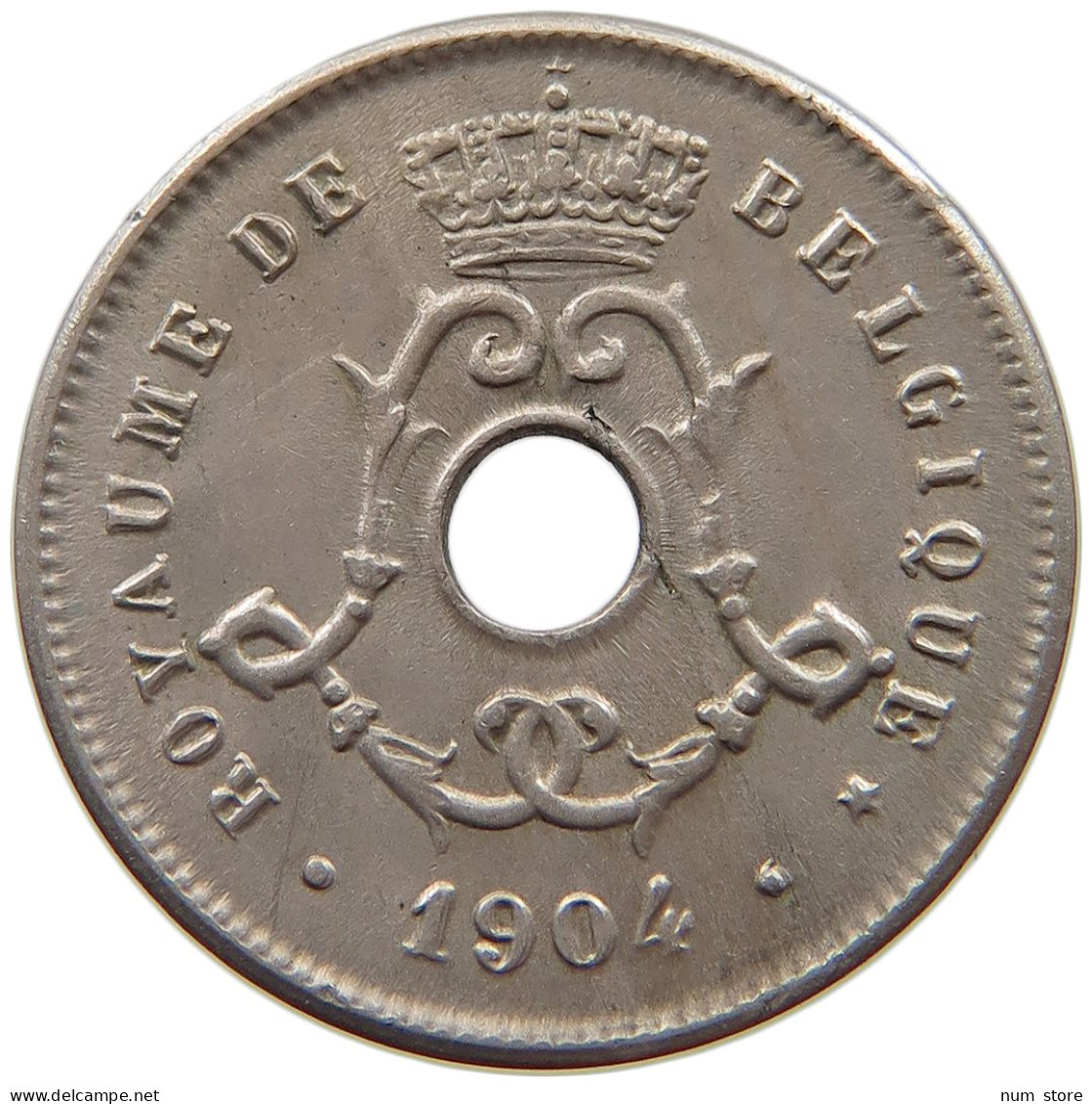 BELGIUM 5 CENTIMES 1904 #c053 0283 - 5 Cents