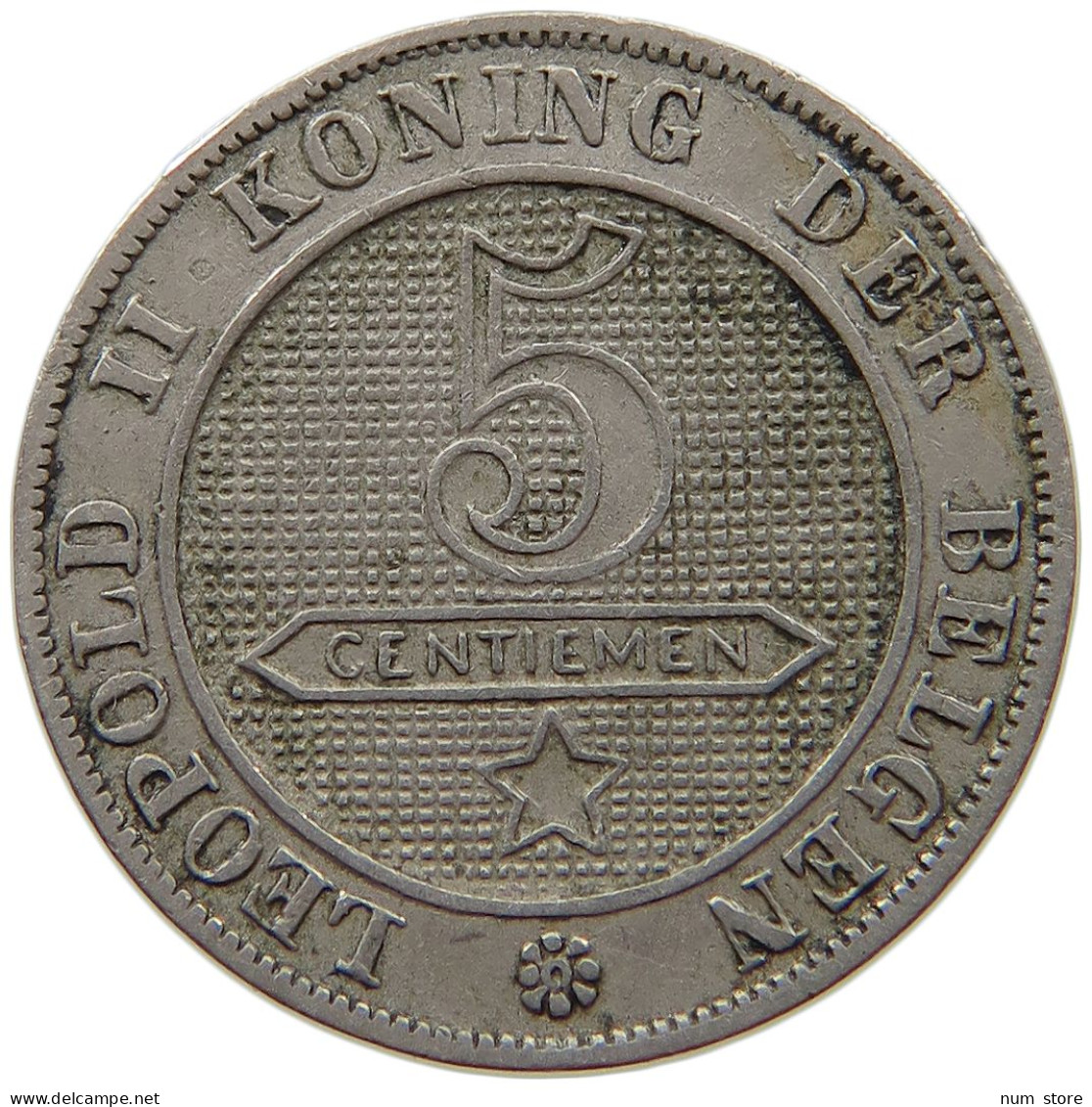 BELGIUM 5 CENTIMES 1895 #s067 1003 - 5 Cents