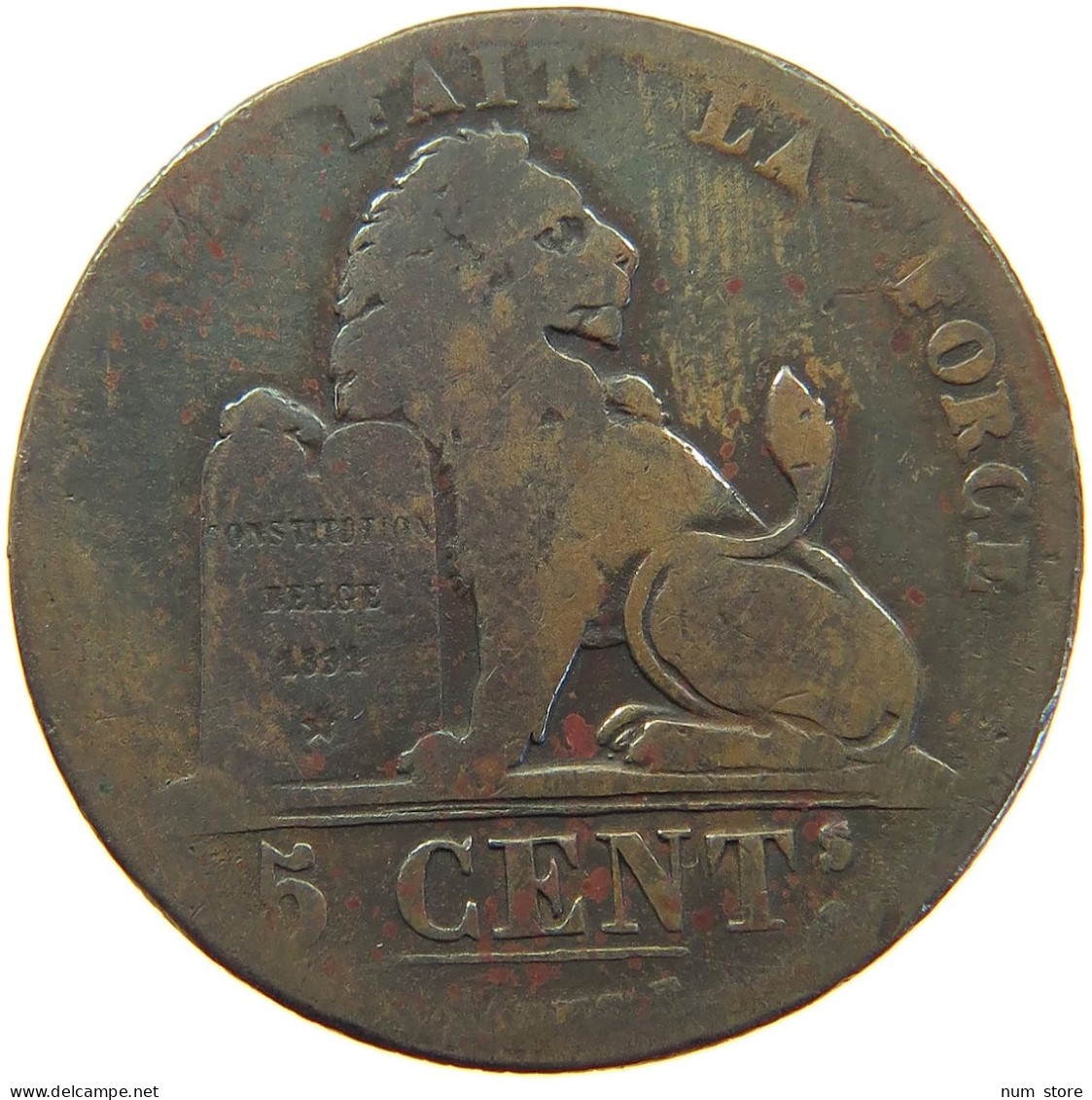 BELGIUM 5 CENTIMES 1842 #c062 0379 - 5 Centimes