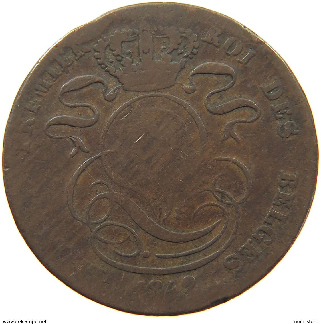 BELGIUM 5 CENTIMES 1842 #s021 0337 - 5 Cent