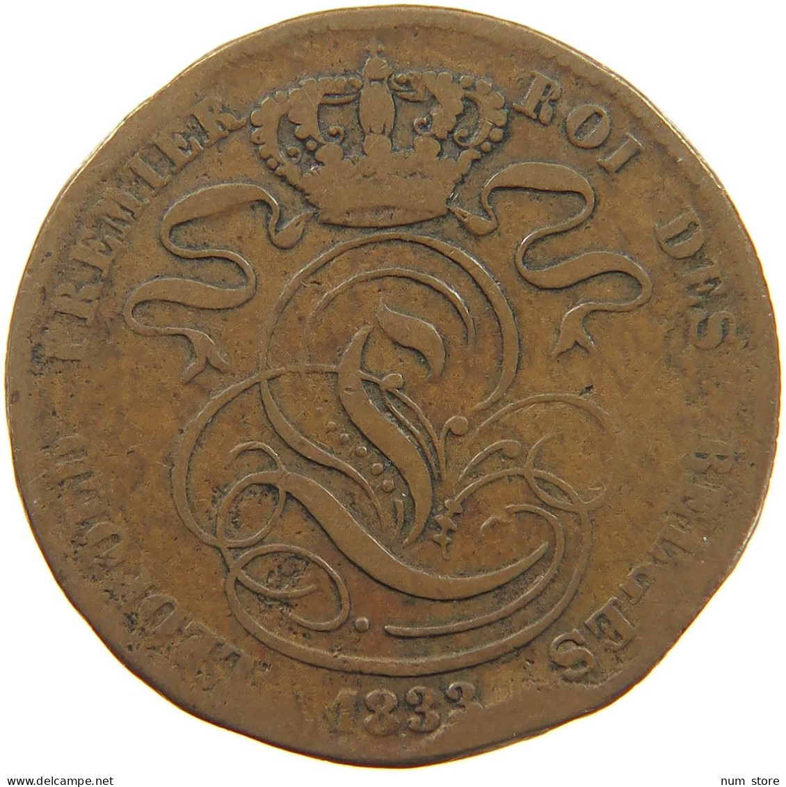 BELGIUM 5 CENTIMES 1833 #a041 0465 - 5 Cents