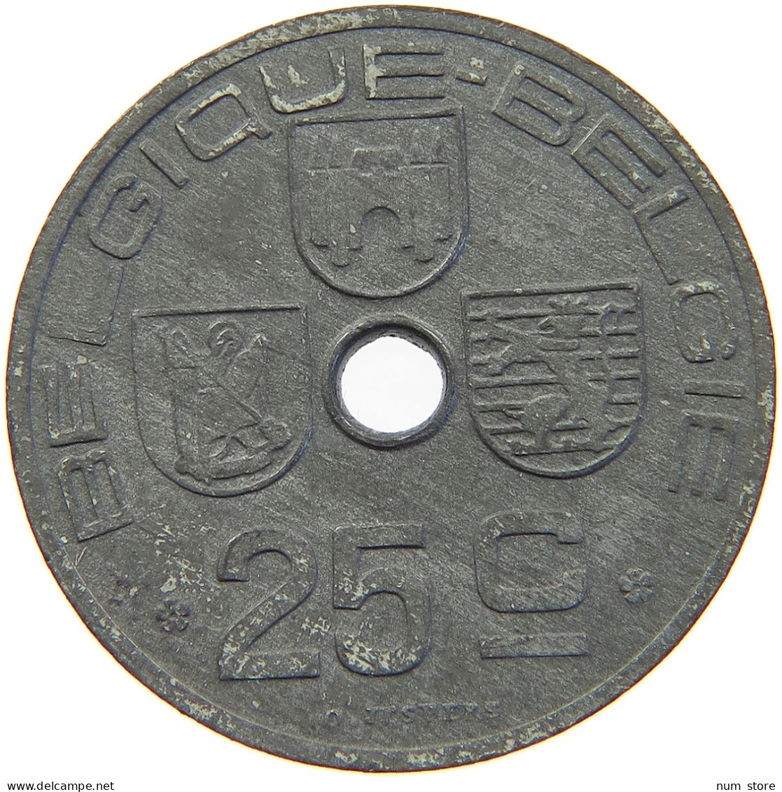 BELGIUM 25 CENTIMES 1946 #s023 0097 - 10 Centimes & 25 Centimes