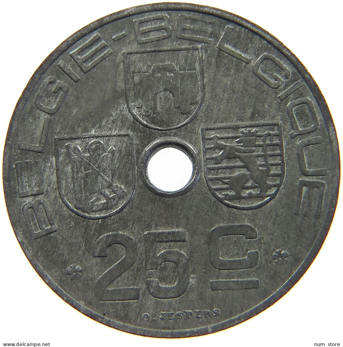 BELGIUM 25 CENTIMES 1944 #c020 0395 - 25 Centimos