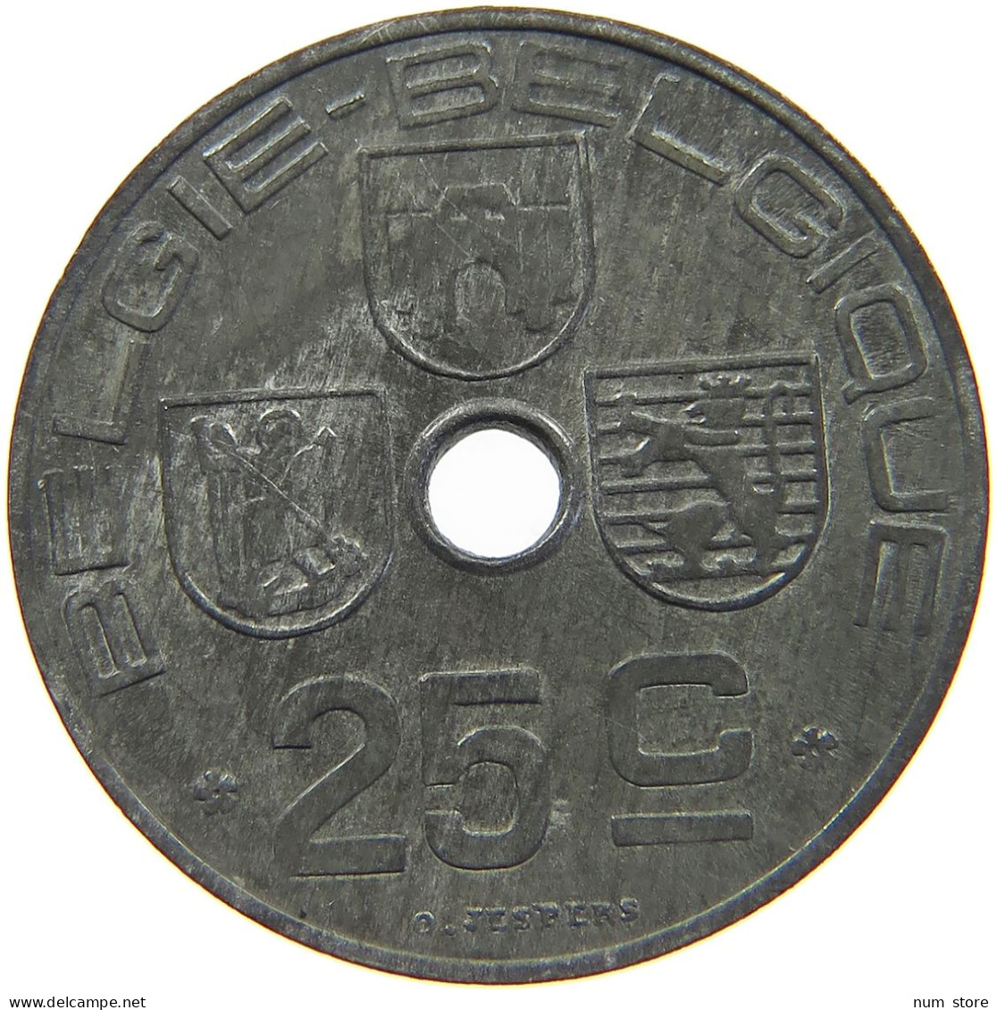 BELGIUM 25 CENTIMES 1944 #c020 0395 - 25 Cents