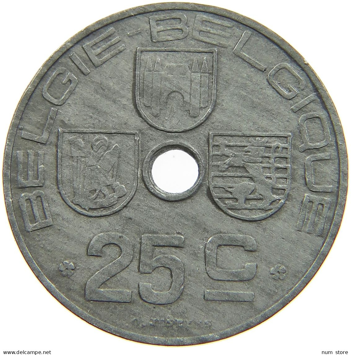 BELGIUM 25 CENTIMES 1945 #a006 0105 - 25 Cents