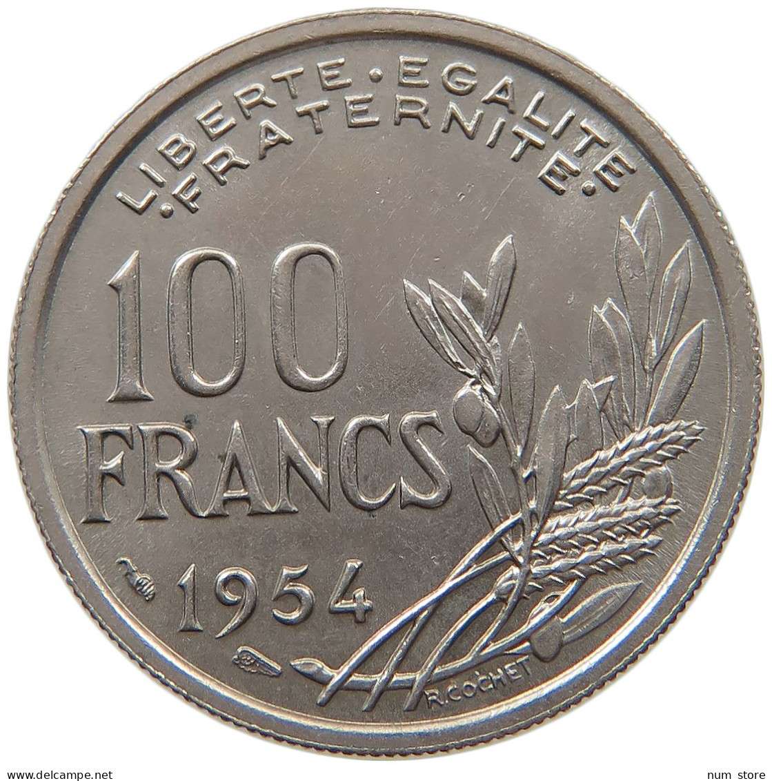 FRANCE 100 FRANCS 1954 #s079 0479 - 100 Francs