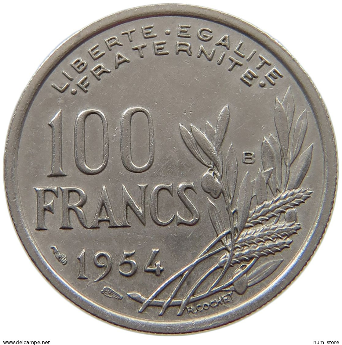 FRANCE 100 FRANCS 1954 B #a043 0363 - 100 Francs