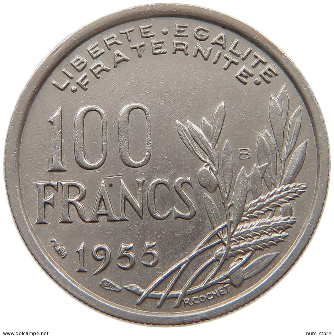 FRANCE 100 FRANCS 1955 B #s079 0695 - 100 Francs