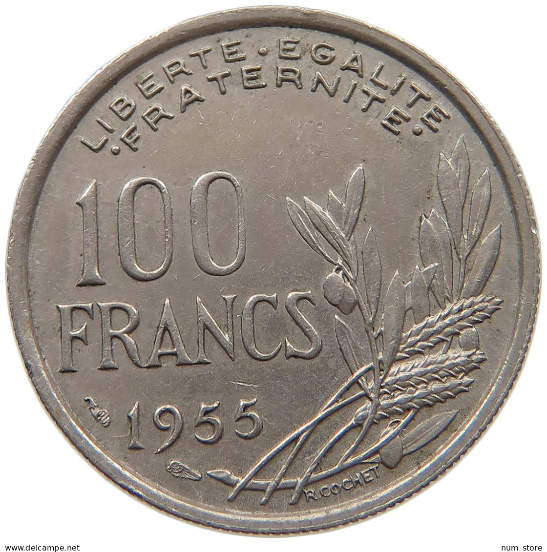 FRANCE 100 FRANCS 1955 #s079 0705 - 100 Francs