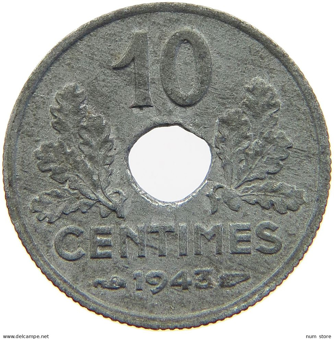 FRANCE 10 CENTIMES 1943 #c029 0283 - 10 Centimes