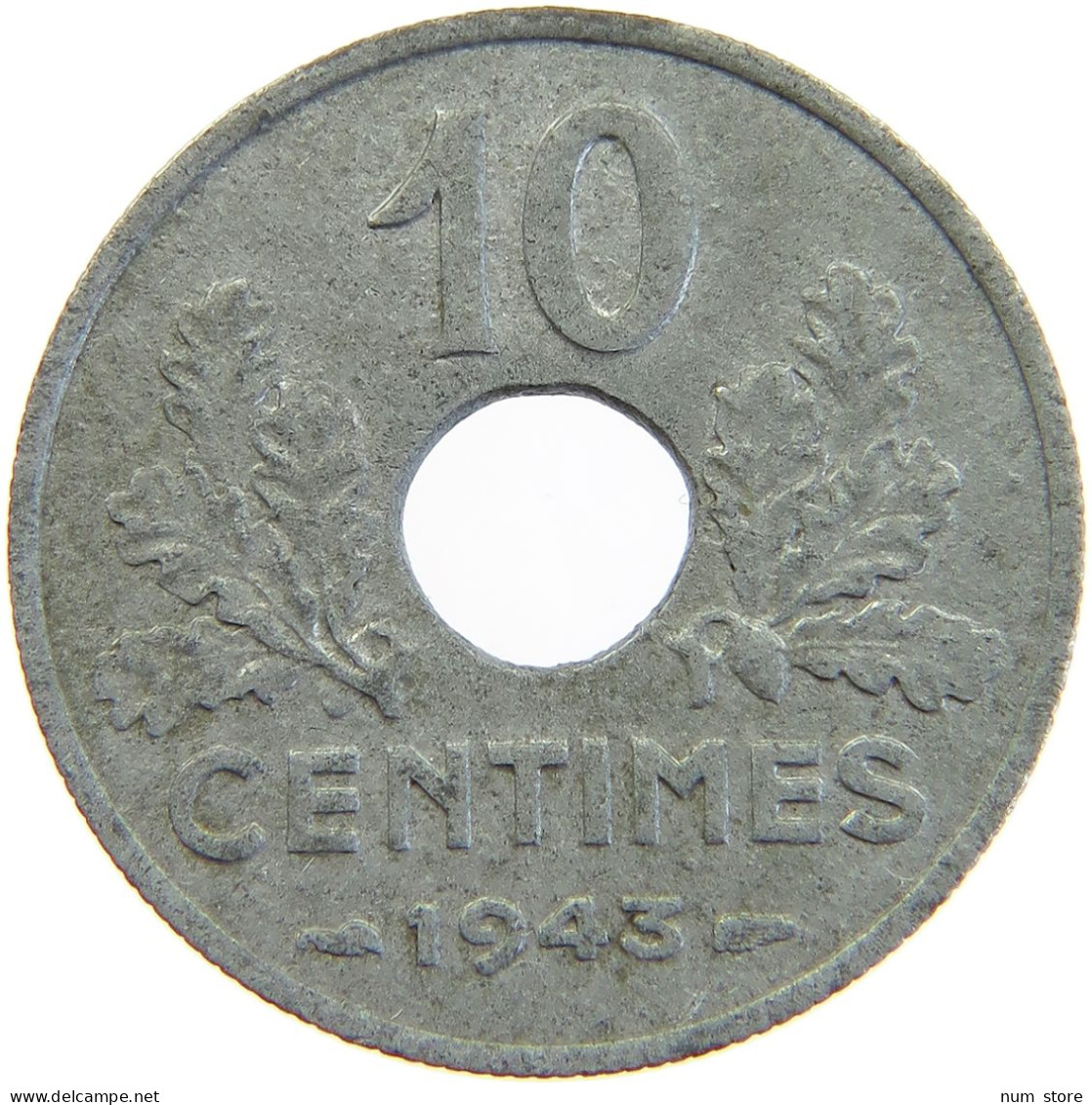 FRANCE 10 CENTIMES 1943 #a068 0219 - 10 Centimes