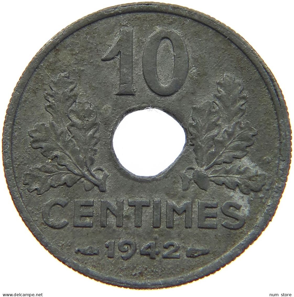 FRANCE 10 CENTIMES 1942 #c077 0145 - 10 Centimes