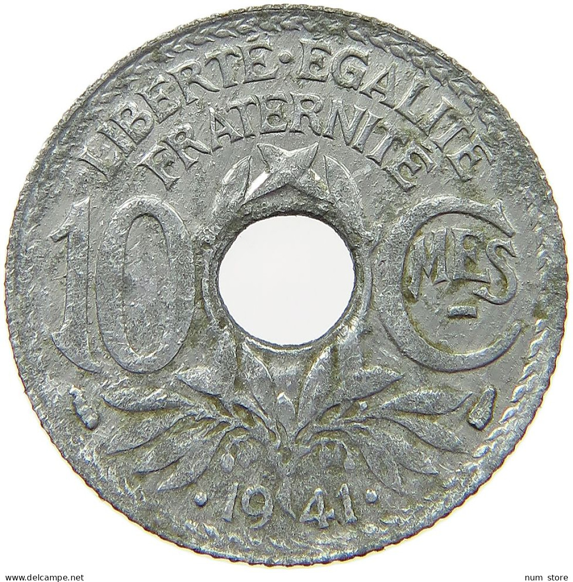 FRANCE 10 CENTIMES 1941 #s074 0839 - 10 Centimes