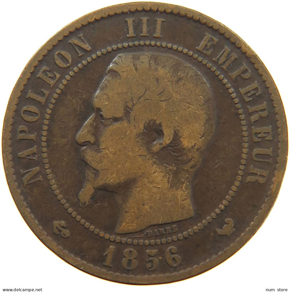 FRANCE 10 CENTIMES 1856 W #a084 0129 - 10 Centimes