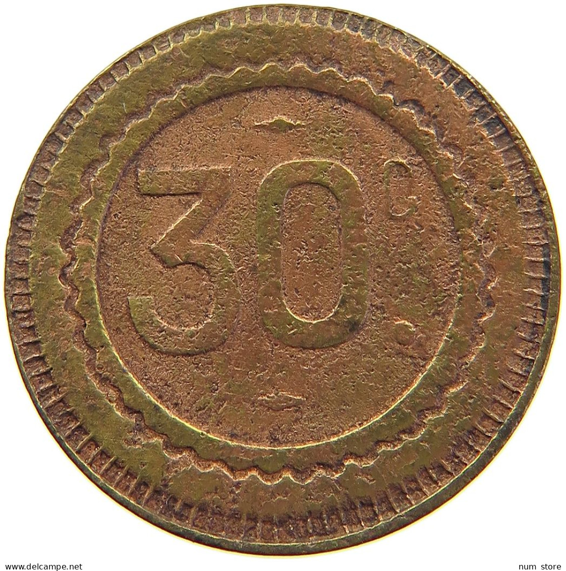 FRANCE 30 CENTIMES CONSOMMER JETON ELEPHANT #a063 0379 - Sonstige & Ohne Zuordnung