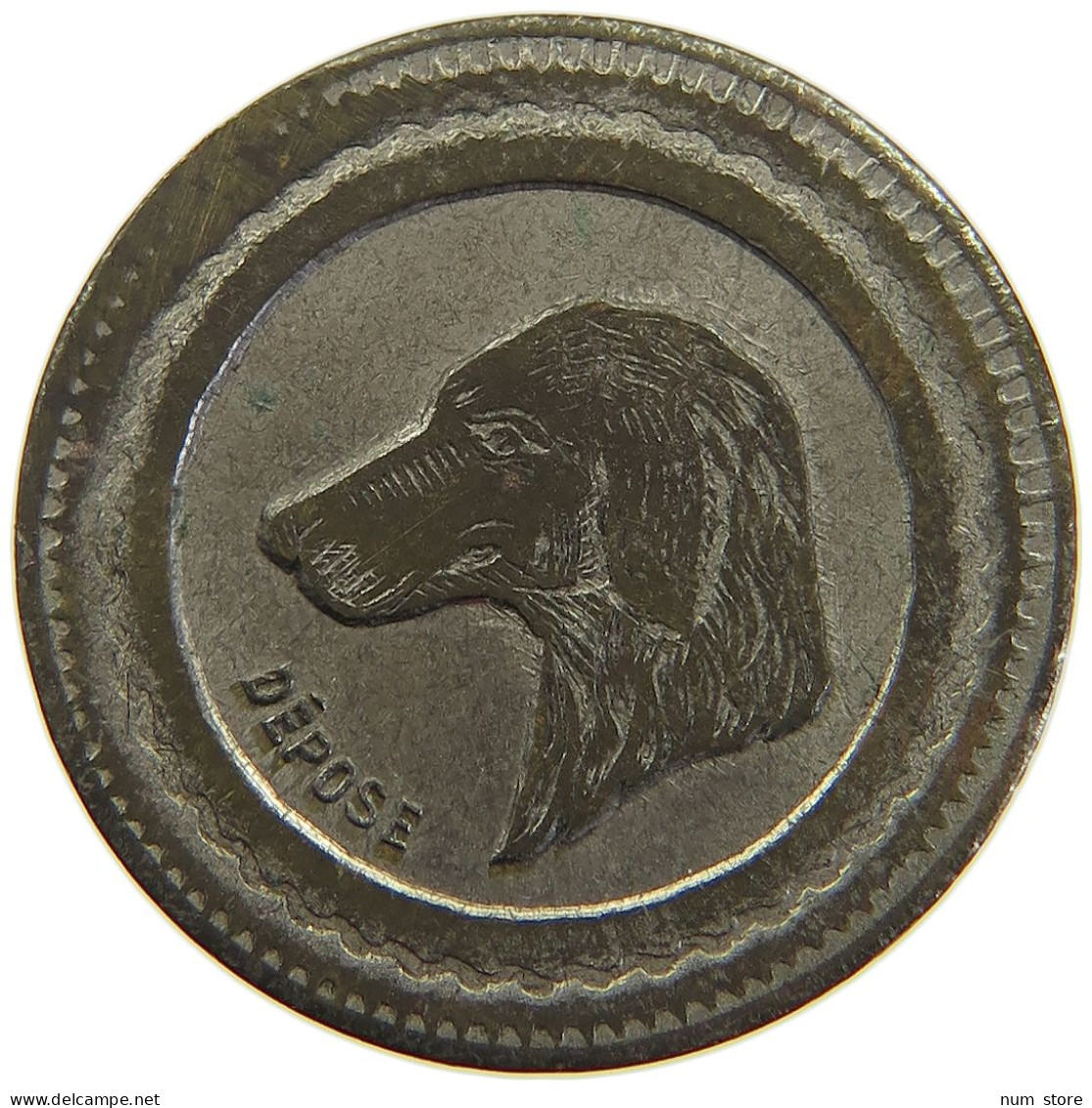 FRANCE 30 CENTIMES TOKEN DOG #a064 0915 - Sonstige & Ohne Zuordnung