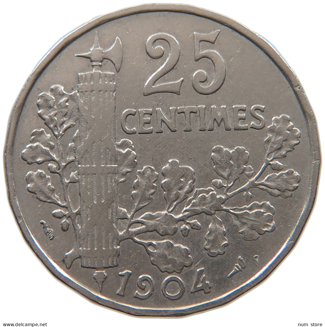 FRANCE 25 CENTIMES 1904 #a080 0029 - 25 Centimes