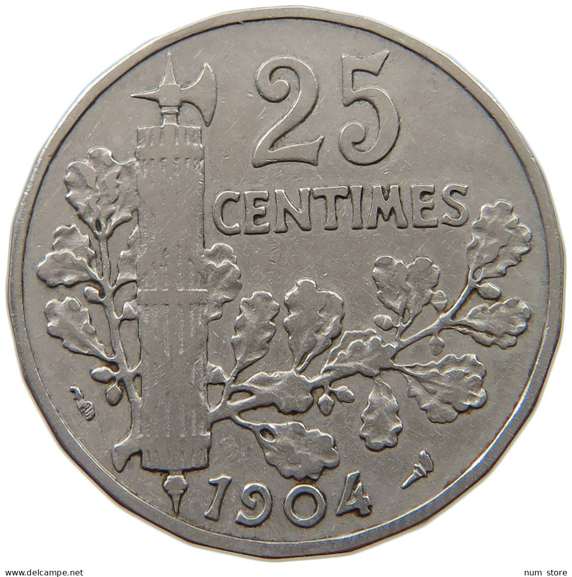 FRANCE 25 CENTIMES 1904 #a014 0937 - 25 Centimes
